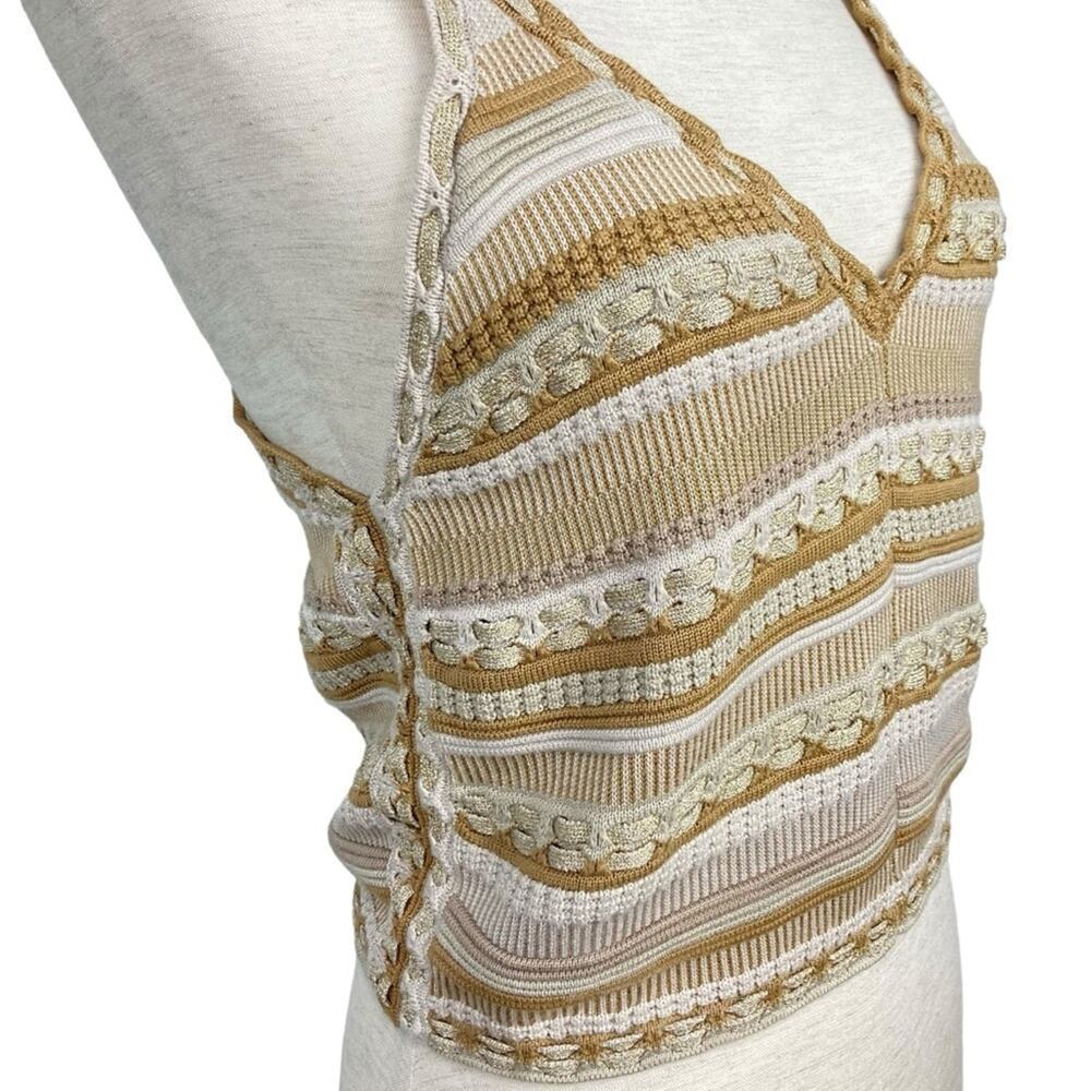 ALICE + OLIVIA Boho Crochet Knit Top - Size L - Picture 7 of 14